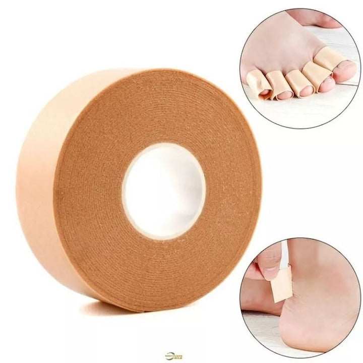 Plasture elastic protectie piele Macvi®, 5 m, waterproof, banda bumbac spumant, anti frecare, pentru bataturi, rani, basici, bej