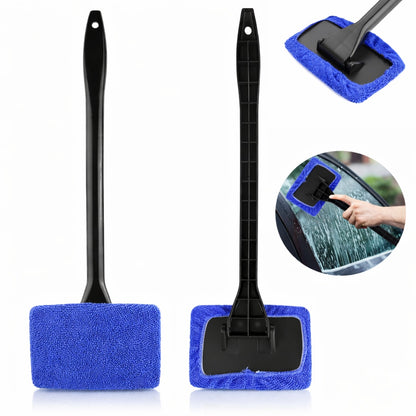 Instrument curatare geamuri auto MACVI, maner ergonomic, laveta microfibra reutilizabila, plastic PP, 34cm