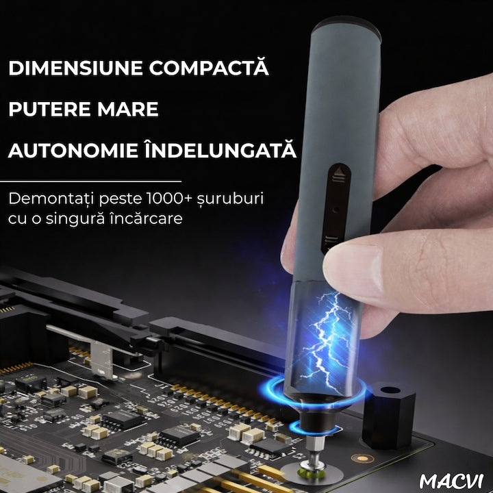 Set Surubelnita Electrica de Precizie Macvi® 49 in 1, Reincarcabila, Fara Fir, pentru Reparatii Mobile, Baterie Li-ion 400mAh