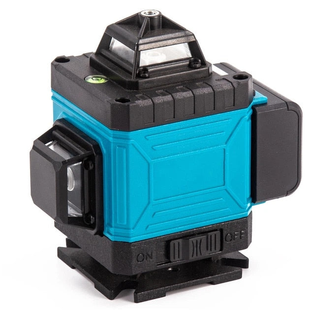 Laser nivel Macvi® 4D cu 16 linii verzi 360°, autonivelare, pana la 30 m, IP54, telecomanda, 2 acumulatori 5200 mAh, cu valiza