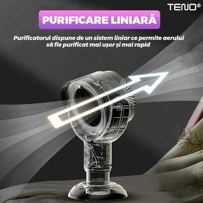 Ventilator de Masa Teno®, purificator de aer, hota de ulei si abur, compartiment pentru ulei, inclinabil, structura stabila, rezistenta ridicata, mov