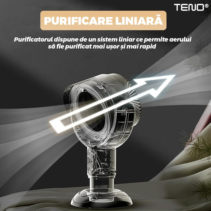 Ventilator de Masa Teno®, purificator de aer, hota de ulei si abur, compartiment pentru ulei, inclinabil, structura stabila, rezistenta ridicata, auriu