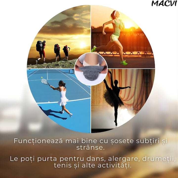 Protectii Gel pentru Degete si Antepicior, MACVI, Set 1 Pereche, Silicon, Ameliorare Dureri Monturi si Fasciita Plantara