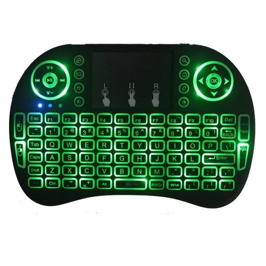 Tastatura Wireless Macvi® i8 RGB Air Mouse Touchpad Iluminata pentru Smart TV Android TV Box PC Laptop Reincarcabila