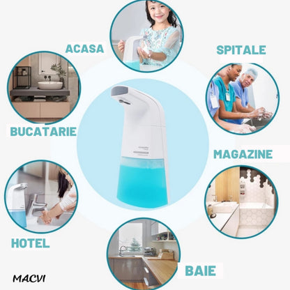Dispenser Automat Macvi® , electric, pentru Sapun Lichid, Igienic si Elegant