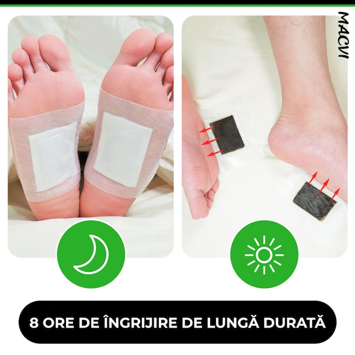 Set 10 plasturi pentru detoxifiere Macvi® cu turmalina pentru revitalizarea organismului