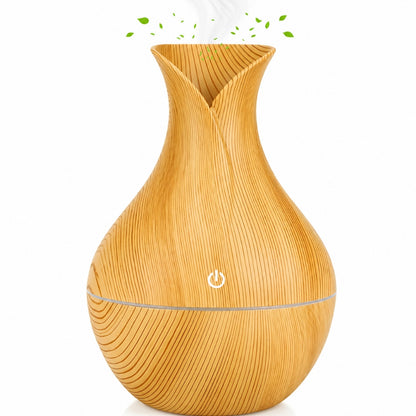 Difuzor Aromaterapie Sosar® cu Umidificator si Ultrasunete - Relaxare, Aromaterapie si Atmosfera Eleganta, LED 7 culori, 130 ml