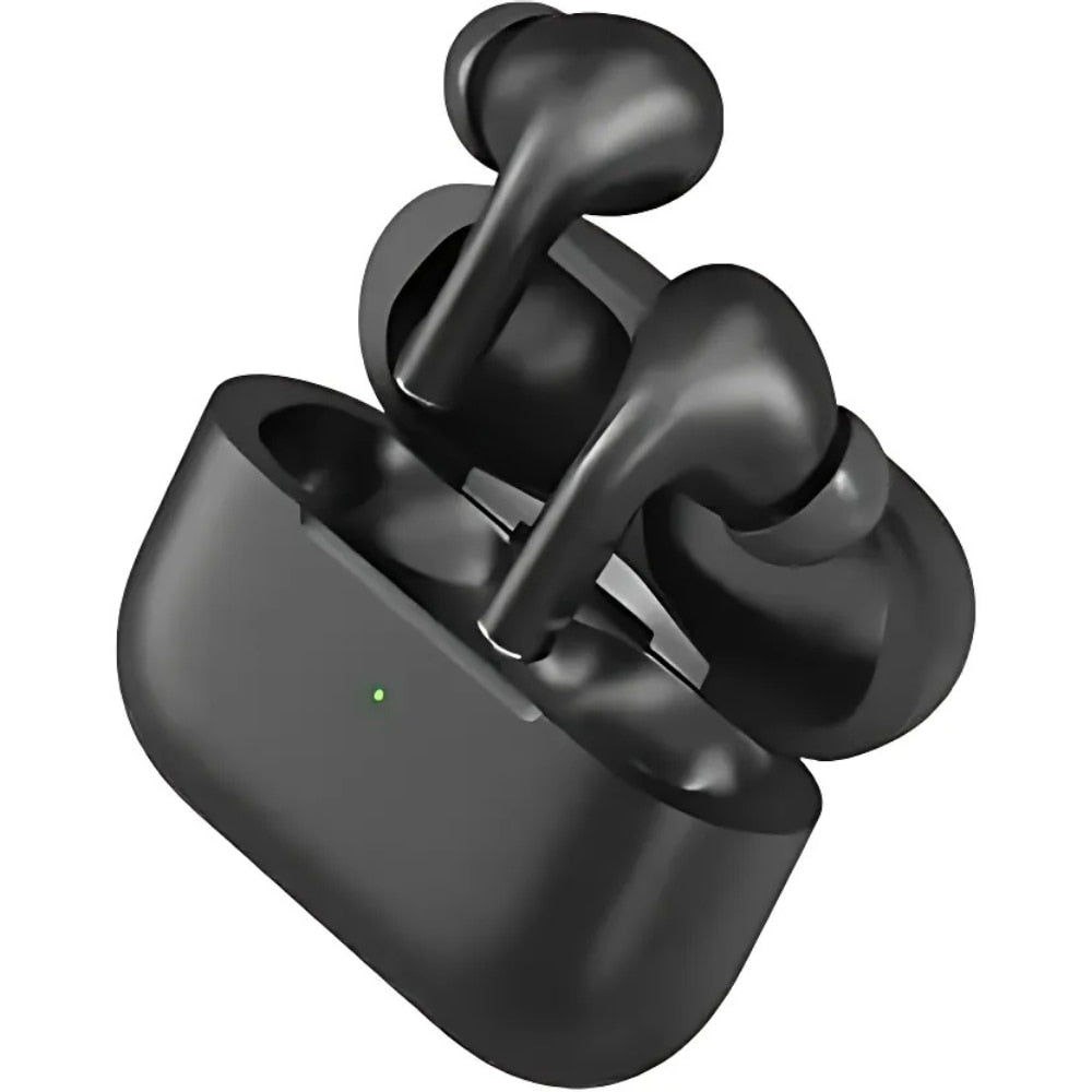 Casti wireless Air Pro 3 Macvi®, compatibile Android/iPhone, HD audio/ voce, dual HD true stereo, performanta, confort, cutie de incarcare portabila, autonomie 24 h, control tactil inteligent, Negru