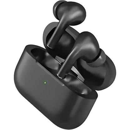 Casti wireless Air Pro 3 Macvi®, compatibile Android/iPhone, HD audio/ voce, dual HD true stereo, performanta, confort, cutie de incarcare portabila, autonomie 24 h, control tactil inteligent, Negru