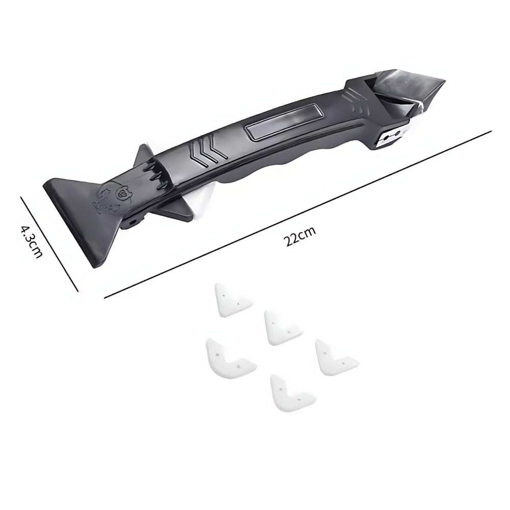 Racleta multifunctionala MACVI, plastic, negru, 19x4.5cm