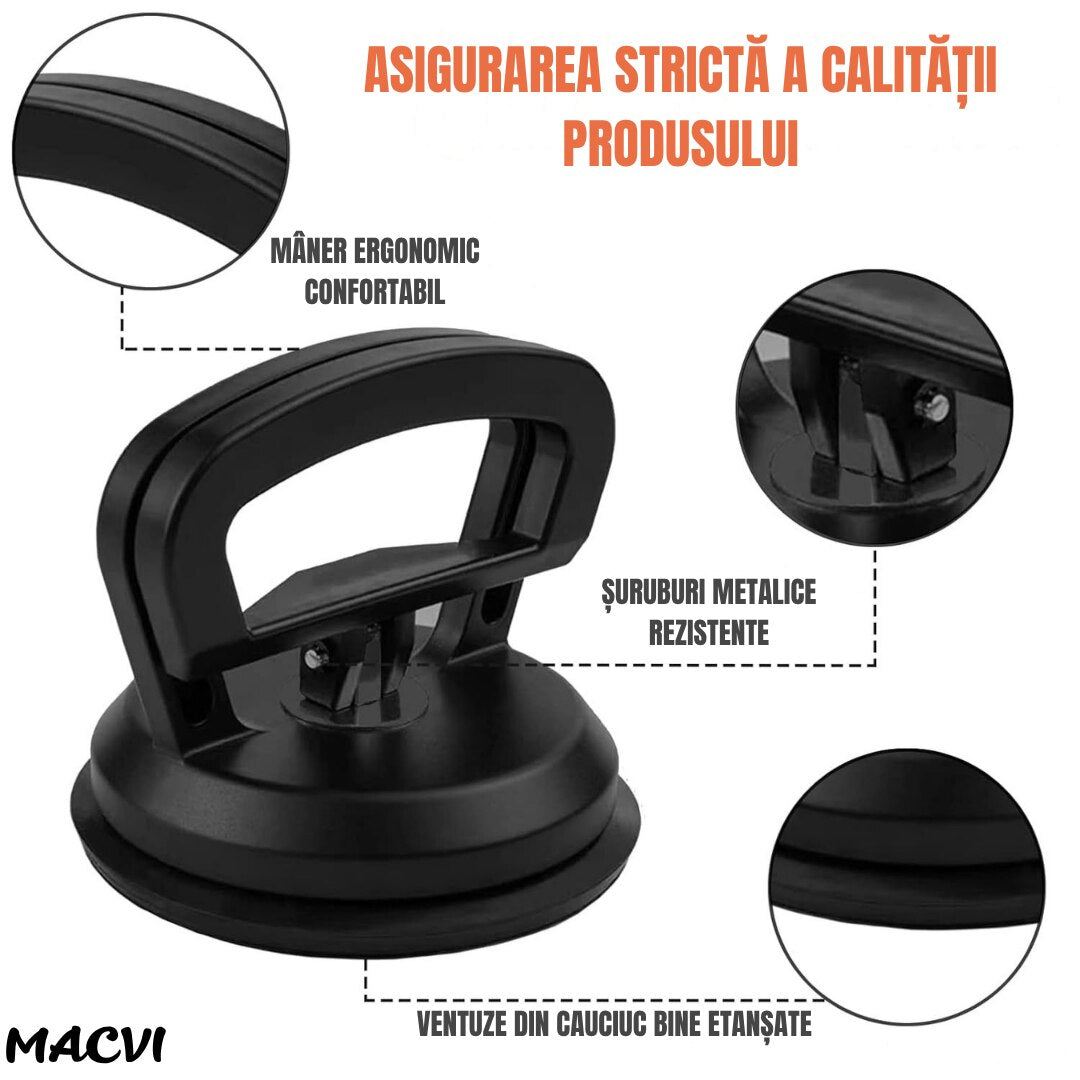 Ventuza puternica Macvi® pentru indepartarea indoiturilor auto, caroserii mari, diametru 12 cm