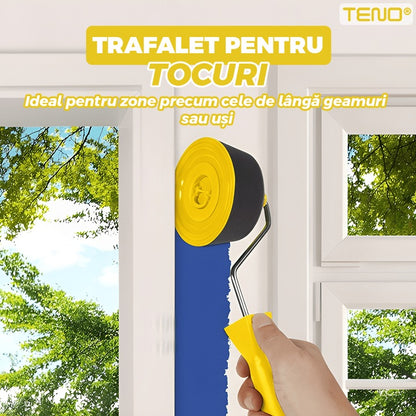Set Trafalet Teno®, 4 accesorii, trafalet clasic, trafalet pentru tocuri si accesoriu pentru colturi, rezervor incorporat, albastru