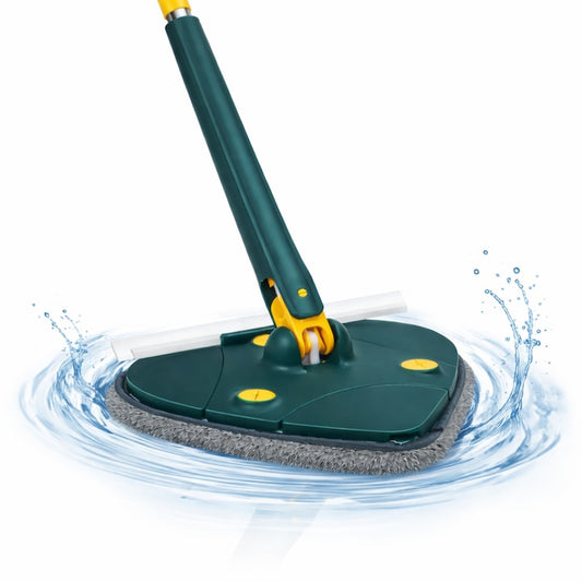 Mop cu Cap Inima Macvi® 360° Telescopic Curatare Usoara, 127 cm, Verde, Cap Rotativ si Lavete Microfibra