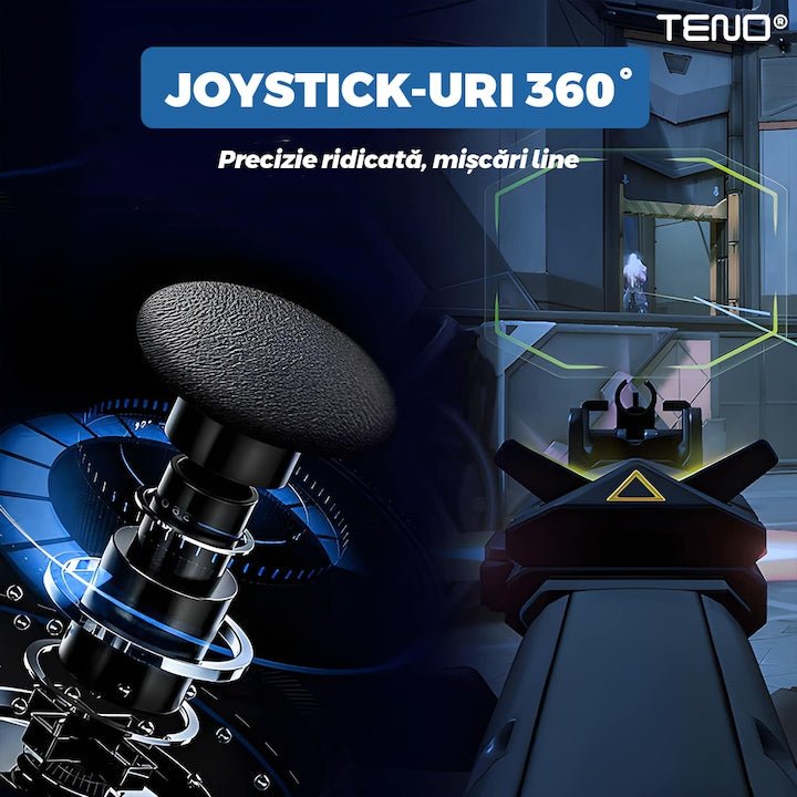 Controller Wireless DoubleShock Teno®, compatibil cu PS3, joystick-uri analog, vibratie dubla, baterie performanta, negru
