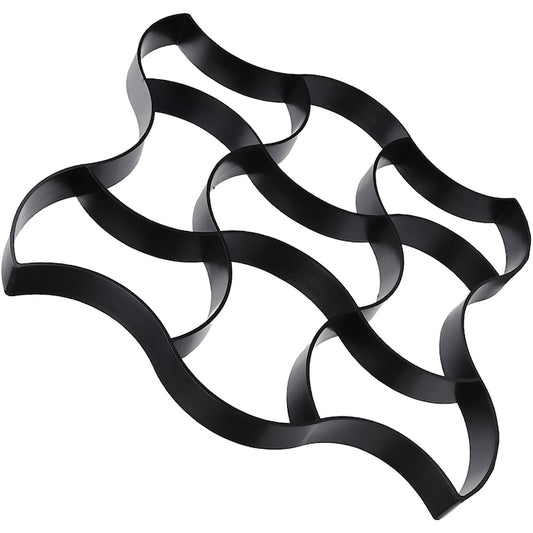 Matrita cu Contur pentru Turnat Pavaj Teno®, pentru beton amprentat sau piatra decorativa, imita piatra naturala, imbunatateste aspectul gradinii, plastic, model 5, 50 x 4.5 cm, negru