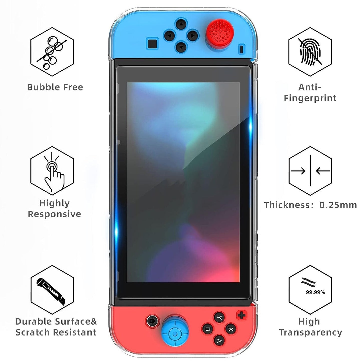 Husa de transport Macvi® pentru consola Nintendo Switch / Switch OLED, protectie completa, design compact, negru