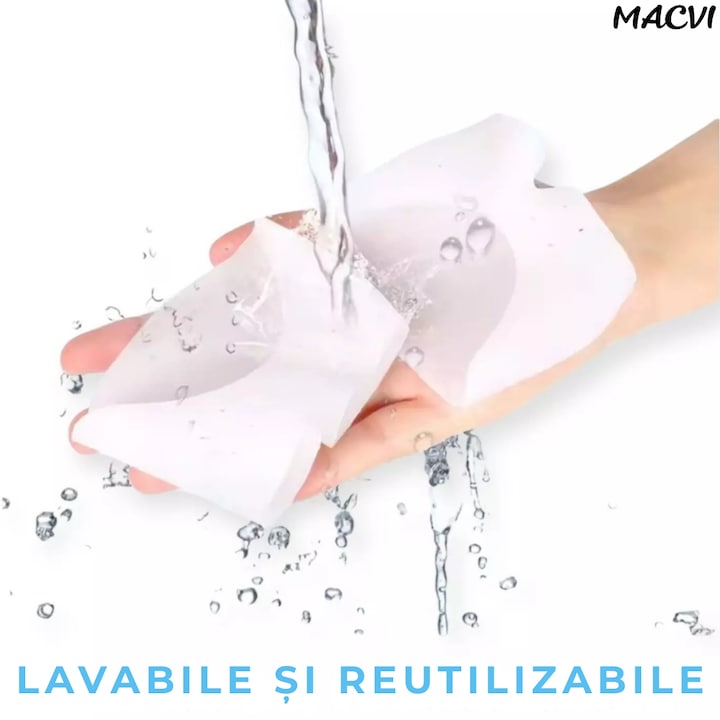 Protectii Gel pentru Degete si Antepicior, MACVI, Set 1 Pereche, Silicon, Ameliorare Dureri Monturi si Fasciita Plantara