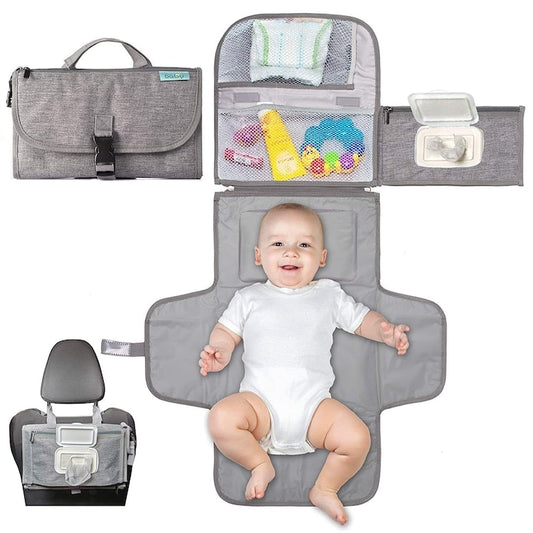 Saltea impermeabila Macvi® pentru schimbat scutece, multifunctionala, reutilizabila, 80x100 cm, ideala pentru bebelusi si copii mici