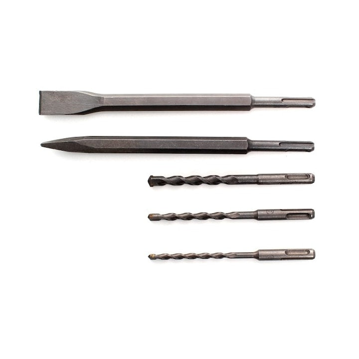 Rotopercutor Macvi 2650W SDS Plus, 3 moduri, 1300 RPM, pentru beton, lemn, zidarie, kit burghie si dalta