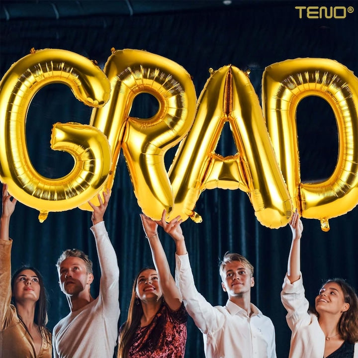Balon in Forma de Litera A Teno®, metalizat, pentru Petreceri/Aniversari/Evenimente, rezistent, folie, gold, 40 cm