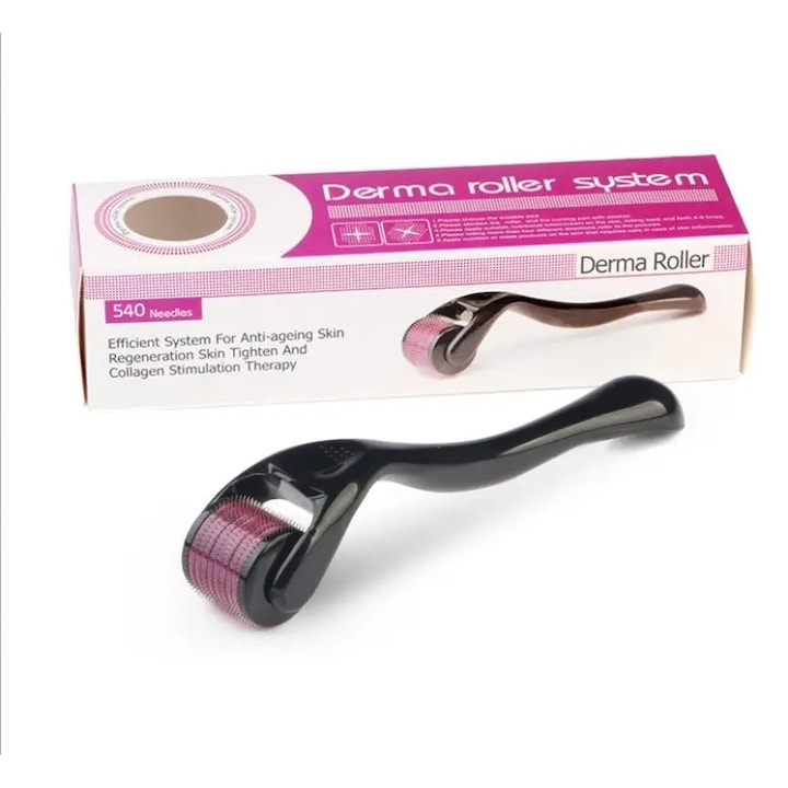 Dermaroller pentru masaj facial si scalp, Lungimea acelor 0.75mm Macvi®