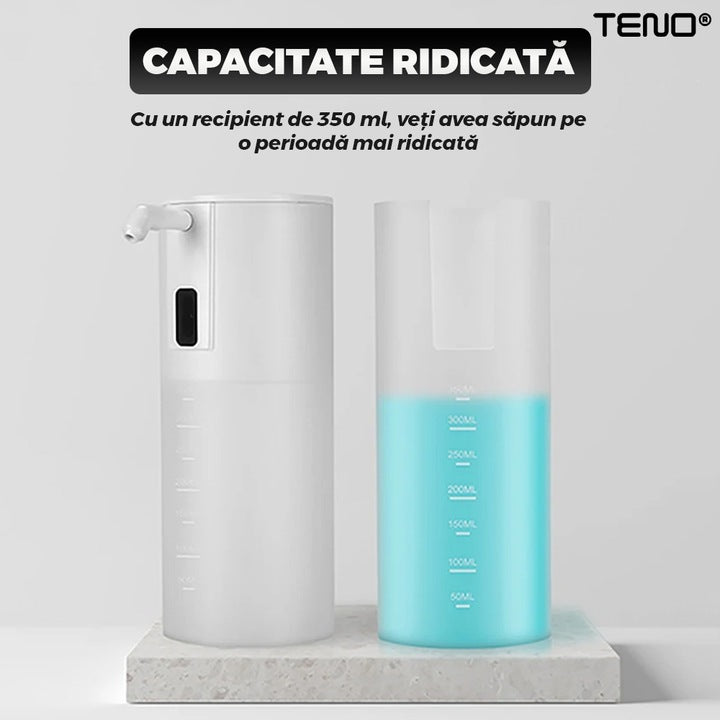 Dozator Automat de Sapun Teno, senzor de miscare, compact, alb, 350 ml