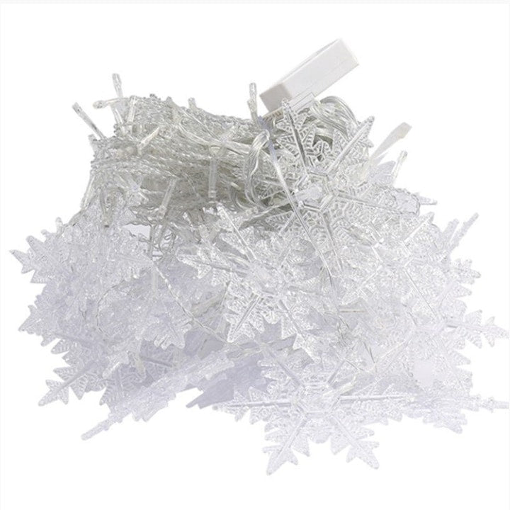 Instalatie Craciun Perdea Luminoasa Fulgi Macvi® 3.5 m LED Alb Rece Interior Exterior Ploaie de Lumini Decor Sarbatori