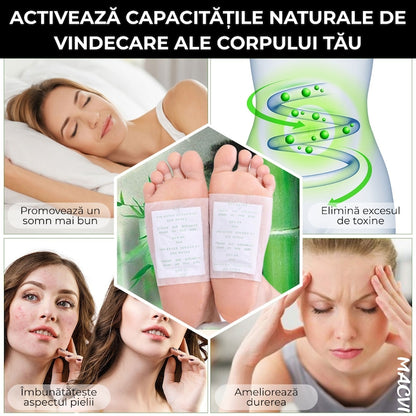 Set 10 plasturi pentru detoxifiere Macvi® cu turmalina pentru revitalizarea organismului
