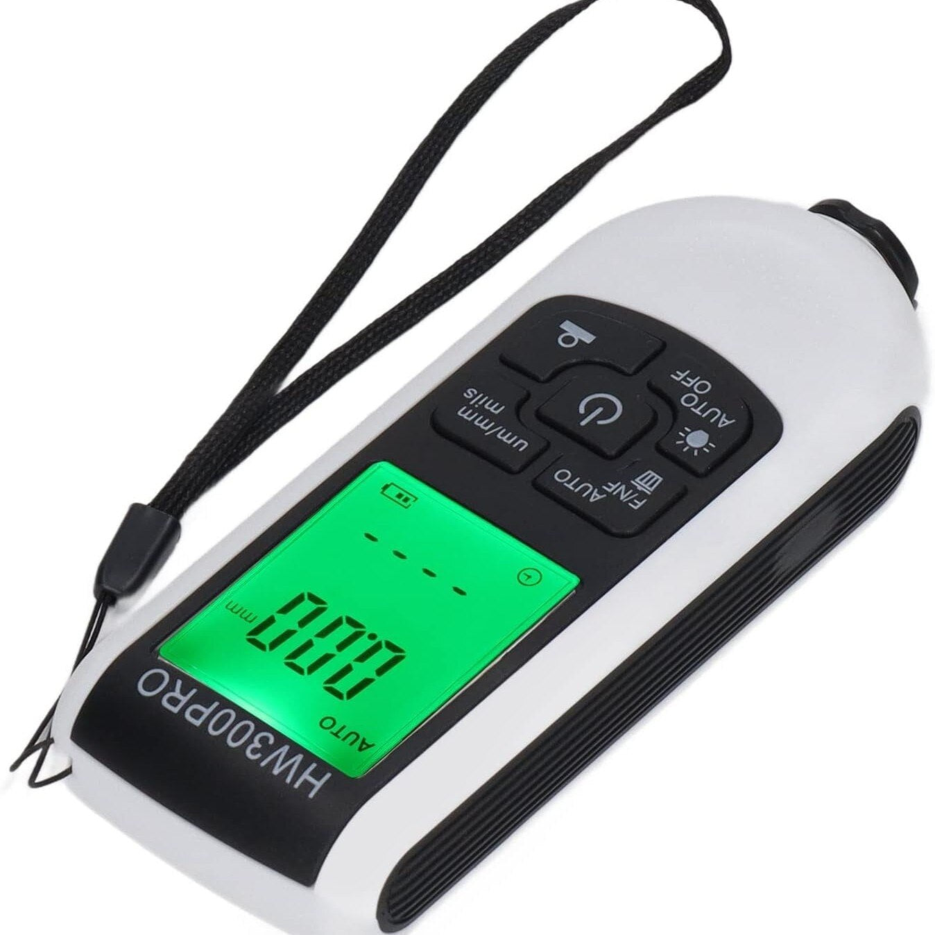 Tester profesional MACVI pentru masurarea grosimii vopselei auto, ABS, alb, sonda de inalta sensibilitate, afisaj digital