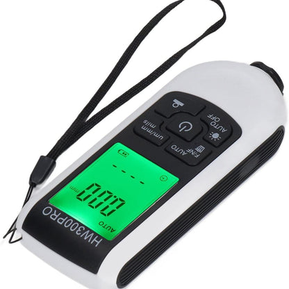 Tester profesional MACVI pentru masurarea grosimii vopselei auto, ABS, alb, sonda de inalta sensibilitate, afisaj digital