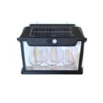 Lampa solara Macvi® de perete cu becuri LED triplu, senzor de miscare 8m, fara fir, 3 moduri de iluminare, IP65 rezistenta la apa, ideala pentru exterior