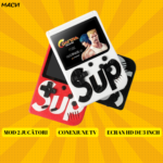 Mini Consola Retro Portabila Macvi® cu 400 Jocuri, 2 Jucatori, LCD Color 3 Inch, Baterie Reincarcabila, Conectare la Televizor, Culoare Rosu/Alb - imagine 5