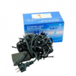 Instalatie luminoasa Macvi® 100 LED-uri, 10 metri, pentru decor de Craciun, rezistenta si economica