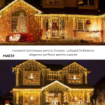 Instalatie luminoasa Macvi® 100 LED-uri, 10 metri, pentru decor de Craciun, rezistenta si economica - imagine 2
