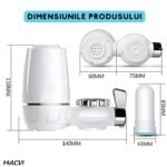 Cap de robinet cu filtru de apa Macvi® pentru purificare, usor de instalat, material durabil - imagine 2