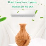 Difuzor Aromaterapie Macvi® cu Umidificator, ultrasunete, forma de vaza, buton touch, bej , LED 7 culori, 130 ml - imagine 6