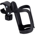 Suport sticla Macvi® cu prindere negru, din metal  dimensiuni 12 cm x 12 cm x 25 cm, stabilitate maxima - imagine 2