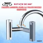 Baterie de bucatarie Macvi® 4 in 1 cu cascada, pivotanta 360°, robinet extensibil multifunctional din otel inoxidabil 304, rezistent la coroziune si uzura - imagine 4