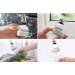 Cap de Robinet Universal Macvi®,  pentru Chiuveta, 3 Moduri de Jet, Rotire 360°, Alb/Bej, Usor de Montat - imagine 4