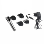 Aparat de tuns fara fir Macvi® cu stand, lame din otel, negru/argintiu, performanta inalta