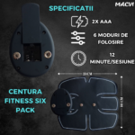Aparat de tonifiere musculara Macvi®, negru - imagine 4