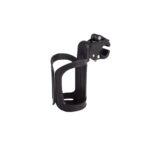 Suport sticla Macvi® cu prindere negru, din metal  dimensiuni 12 cm x 12 cm x 25 cm, stabilitate maxima