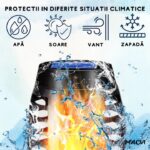 Lampa solara Macvi® 72 LED-uri cu efect flacara, baterie 1200mAh, senzor crepuscular, impermeabila, ideala pentru curte si gradina - imagine 3
