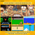 Mini Consola Retro Portabila Macvi® cu 400 Jocuri, 2 Jucatori, LCD Color 3 Inch, Baterie Reincarcabila, Conectare la Televizor, Culoare Rosu/Alb - imagine 4