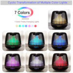 Difuzor Aromaterapie/Umidificator Macvi® cu Lampa 7 Culori, 500 ml, Culoare Negru - imagine 3