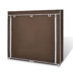 Dulap Pantofi Macvi®, Pantofar din Material Textil cu Capac, Maro, 115x28x110 cm - imagine 3