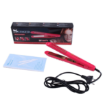 Placa pentru Indreptat Parul Macvi® cu Placi Ceramice, 4 Trepte de Temperatura, Roz, Alimentare la Retea