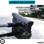 Perie pentru Spalat Geamuri cu Manere Extensibile Macvi® Telescopice din Aluminiu, 120 cm, 2 in 1, Stergator pentru Geamuri - imagine 4