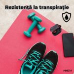 Casti wireless Macvi® A2, Bluetooth 5.0, Sunet HiFi, IPX7 rezistente la apa, Microfon incorporat, Touch Control, Autonomie extinsa, Negru - imagine 4