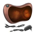 Perna de Masaj Electrica Macvi® pentru Gat si Spate cu Functie de Incalzire, 12V si 220V, 2 Capete de Masaj si 4 Bile Rotative, Relaxare si Vindecare